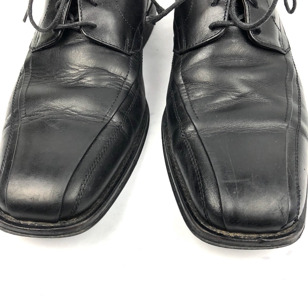 Johnston & Murphy 9.5 D Men's Dress Shoes Black Leather Lace Up Oxford - Picture 5 of 9